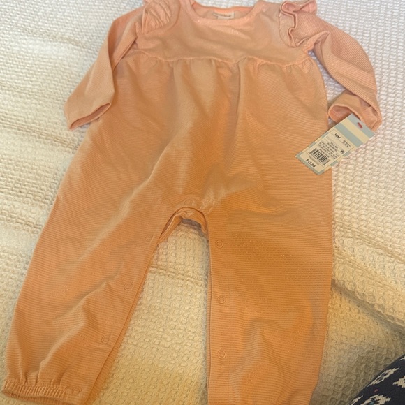 Cat & Jack Other - Peach Pink Ruffled Long-Sleeve One-Piece for Kids